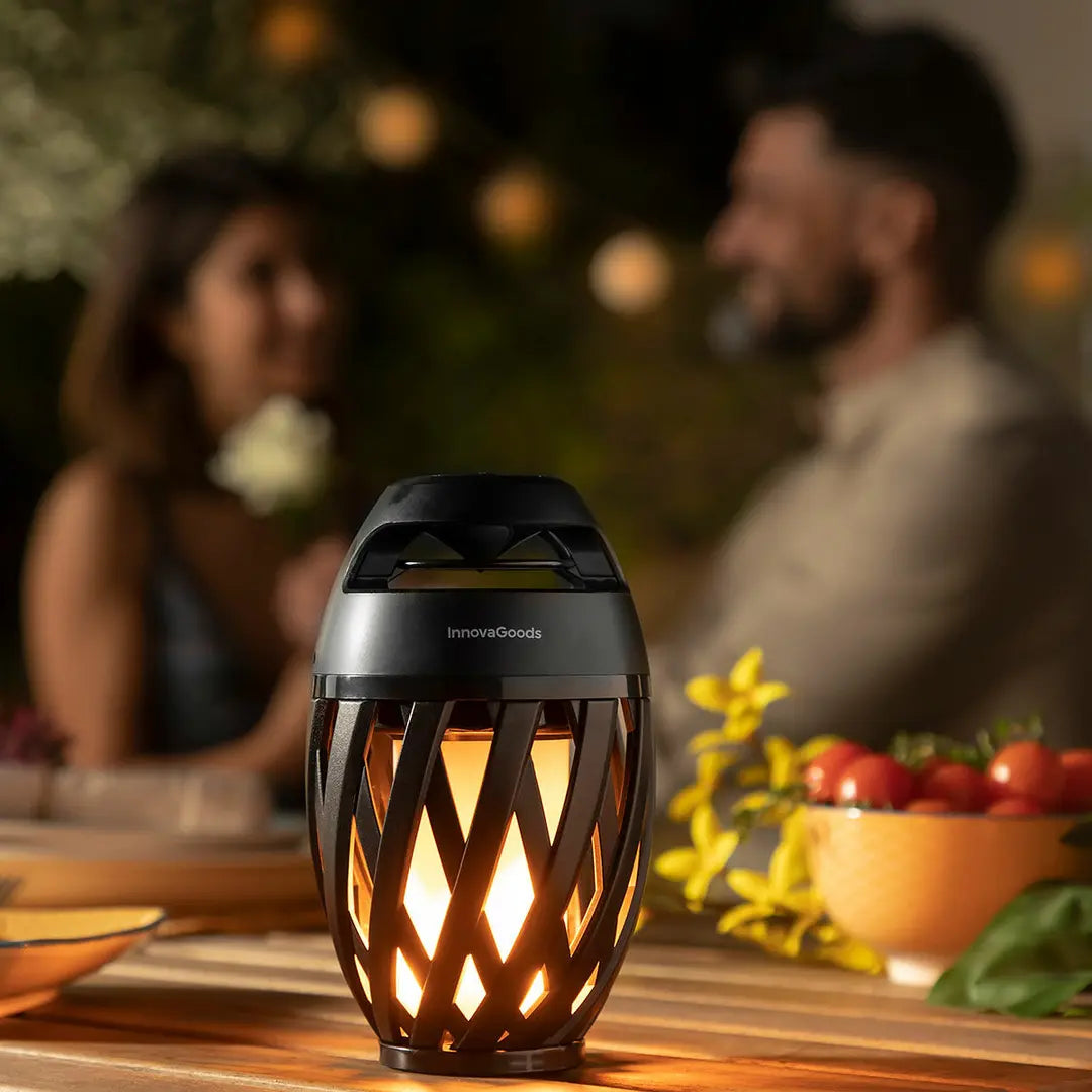 Altavoz Inalámbrico Bluetooth con LED Efecto Llama y Sonido Envolvente Spekkle InnovaGoods