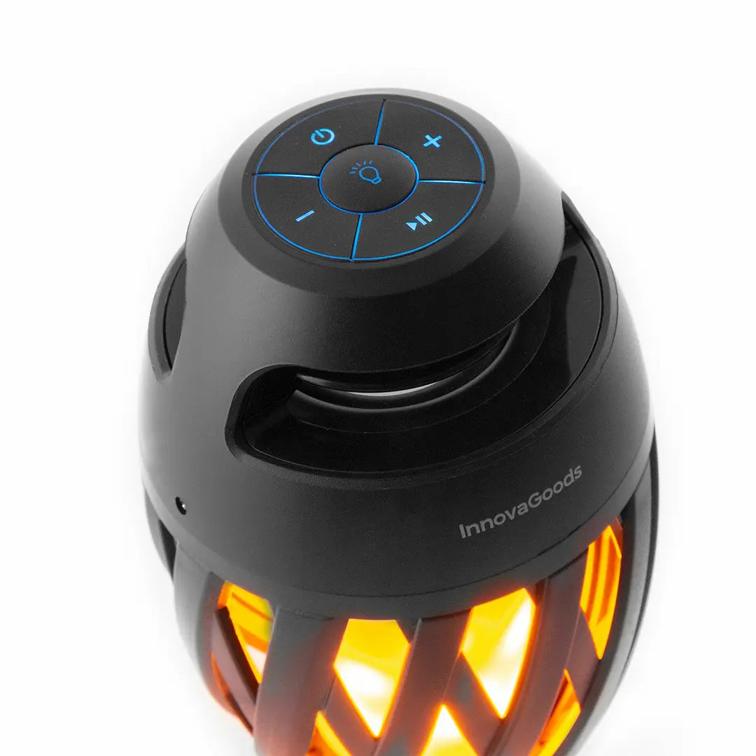 Altavoz Inalámbrico Bluetooth con LED Efecto Llama y Sonido Envolvente Spekkle InnovaGoods