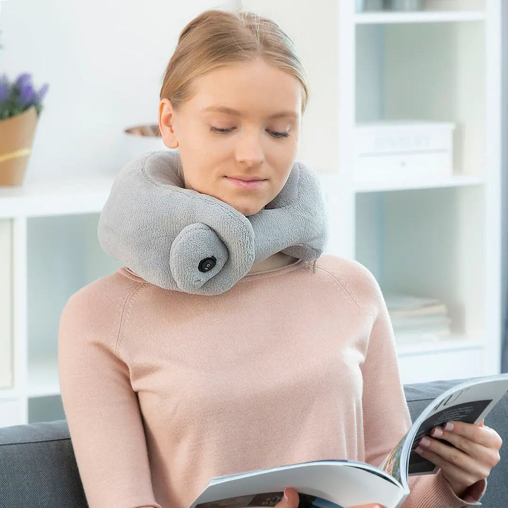 Cojín Cervical Masajeador Ergonómico para Alivio del Cuello y Relajación | Newor InnovaGoods