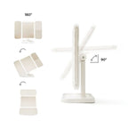 Espejo de Maquillaje Tríptico Recargable con Aumento y Luz LED Miled InnovaGoods