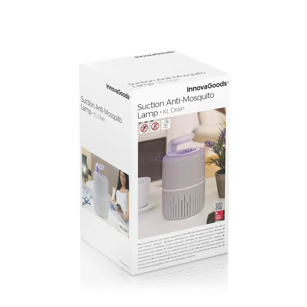 Lámpara Antimosquitos por Succión KL Drain InnovaGoods – Trampa Eléctrica UV Silenciosa sin Químicos