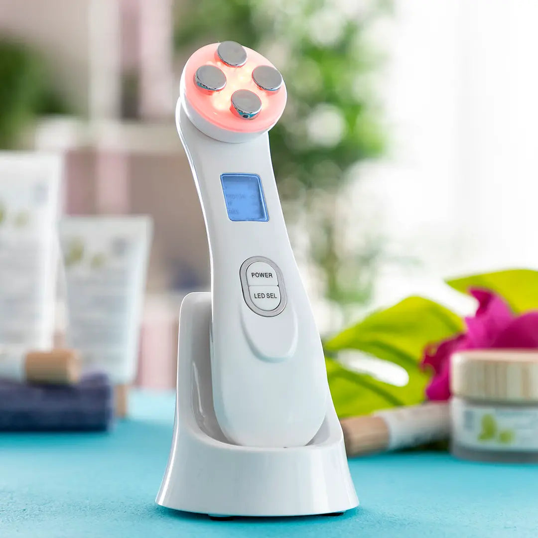 Masajeador Facial Reafirmante con Radiofrecuencia, Fototerapia y Electroestimulación | Wace InnovaGoods