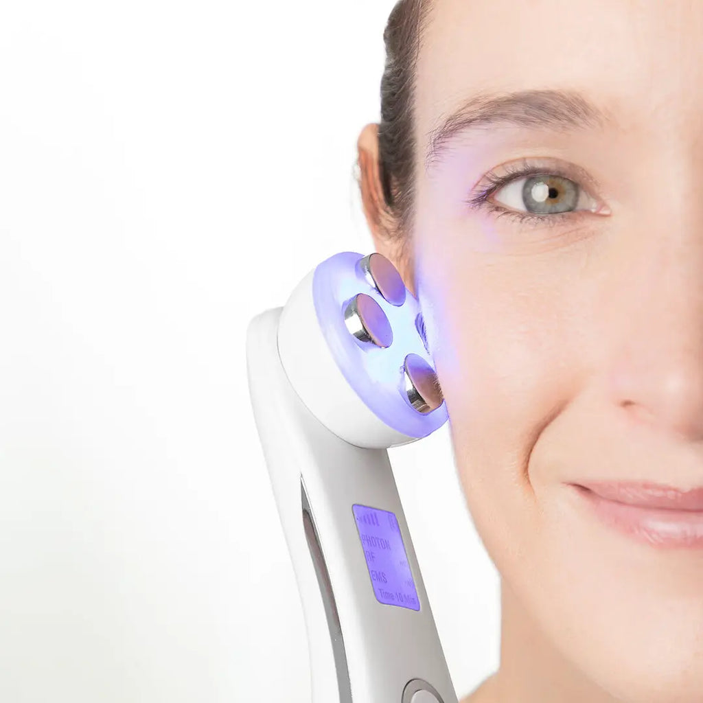 Masajeador Facial Reafirmante con Radiofrecuencia, Fototerapia y Electroestimulación | Wace InnovaGoods