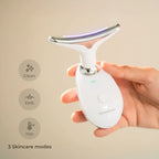Masajeador Facial y Cuello Reafirmante con Terapia LED y EMS - Selora InnovaGoods