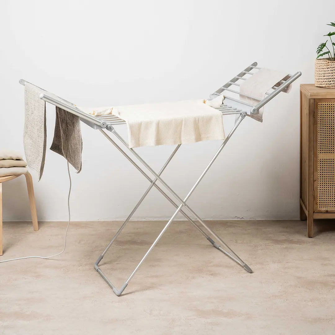 Tendedero Eléctrico Plegable con Alas 230W | Secado Rápido, Pantalla Táctil y Temporizador Warmmat InnovaGoods